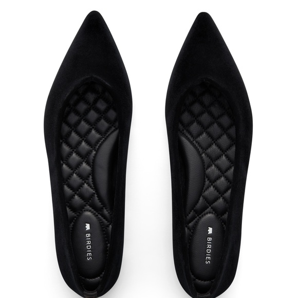 Birdies - The Goldfinch - Black Velvet Flats (7.5) - Picture 1 of 7